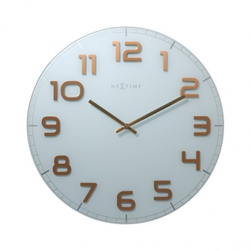 Zegar ścienny 50 cm Nextime Classy biały