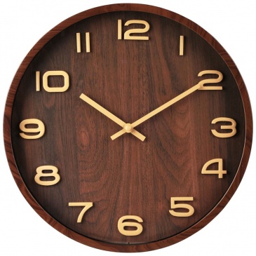 Zegar ścienny brązowy 30 cm