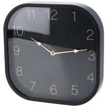 Zegar ścienny czarny złoty 30 cm