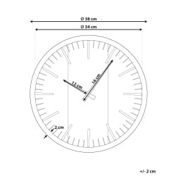 Zegar ścienny VILLORA 38 cm Brązowy/ czarny