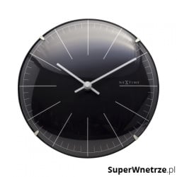 Zegar stojący 20 cm Nextime Big Stripe Mini Dome czarny