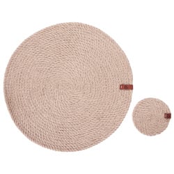 Zestaw 12 podkładek na stół muntries naturalny juta