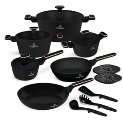 Zestaw 15 el. garnki, patelnie, akcesoria BerlingerHaus BH- 8363 | Black Rose Collection Zestaw 15 el. garnki, patelnie, akcesoria BerlingerHaus BH- 8363 | Black Rose Collection