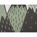 Zestaw 2 bawełnianych poduszek dla dzieci góry 60 x 50 cm zielono-czarny INDORE