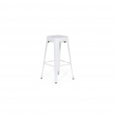 Zestaw 2 krzeseł barowych białe wysokość 76 cm Faggio