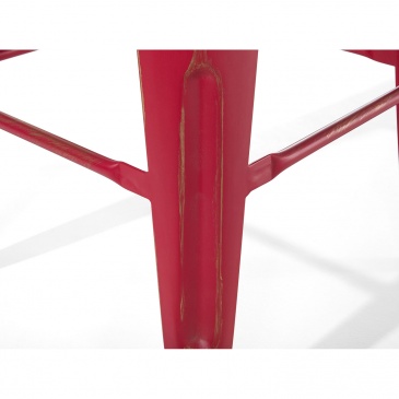Zestaw 2 krzeseł barowych czerwono-złote wysokość 76 cm Faggio BLmeble