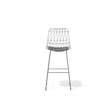Zestaw 2 krzeseł barowych srebrne Teofilo BLmeble