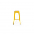 Zestaw 2 krzeseł barowych żółte wysokość 76 cm Faggio BLmeble