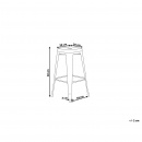 Zestaw 2 krzeseł barowych białych wysokość 60 cm Faggio BLmeble