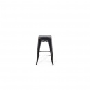 Zestaw 2 krzeseł barowych czarno-złote wysokość 60 cm Faggio BLmeble