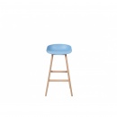 Zestaw 2 krzeseł barowych błękitny MICCO