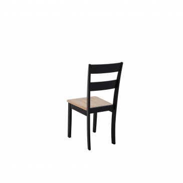 Zestaw 2 krzeseł do jadalni drewniany czarny GEORGIA