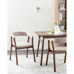 Zestaw 2 krzeseł do jadalni MYLO Ciemny brąz/ beżowy Zestaw 2 krzeseł do jadalni MYLO Ciemny brąz/ beżowy