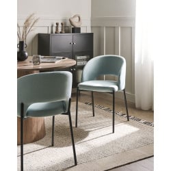 Zestaw 2 krzeseł do jadalni PENNY  Błękitny