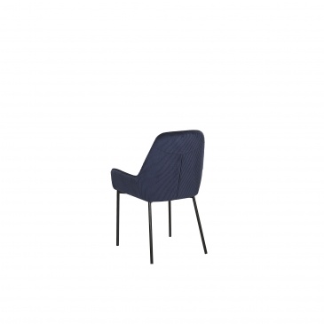 Zestaw 2 krzeseł do jadalni sztruksowy niebieski MANTECA