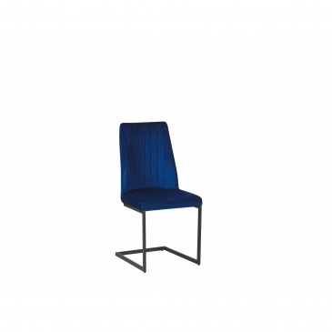 Zestaw 2 krzeseł do jadalni welurowy niebieski LAVONIA
