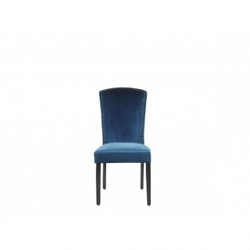 Zestaw 2 krzeseł do jadalni welurowy niebieski PISECO