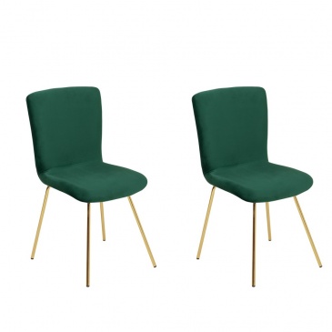 Zestaw 2 krzeseł do jadalni zielony RUBIO