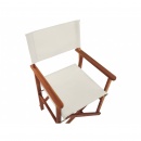 Zestaw 2 krzeseł ogrodowych akacjowych ciemne drewno z białym CINE