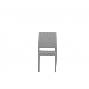 Zestaw 2 krzeseł ogrodowych jasnoszarych FOSSANO