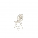 Zestaw 2 krzeseł ogrodowych metalowy złamana biel BIVIO