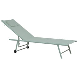 Zestaw 2 leżaków ogrodowych SORONI Metal Jasnozielony