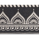 Zestaw 2 poduszek dekoracyjnych orientalny wzór 45 x 45 cm czarno-biały ATABAGI