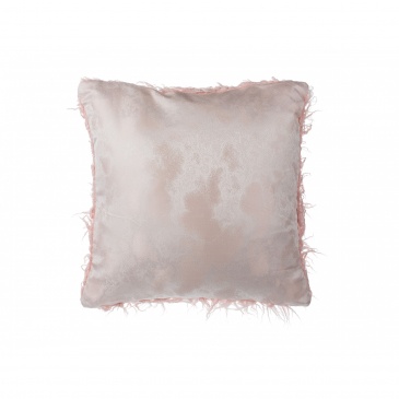 Zestaw 2 poduszek dekoracyjnych włochacz 45 x 45 cm różowy DAISY