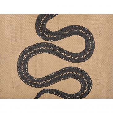 Zestaw 2 poduszek dekoracyjnych z motywem węża 45 x 45 cm beżowy MANORA