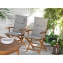 Zestaw 2 poduszek na krzesła ogrodowe brązowoszary MAUI