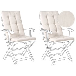 Zestaw 2 poduszek siedziskowych/oparciowych MAUI PREMIUM Jasnobeżowy