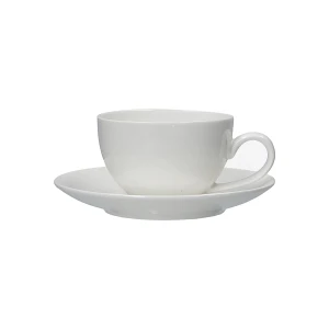 Zestaw 6 filiżanek do kawy ze spodkiem essenziale - biały, 100 ml Zestaw 6 filiżanek do kawy ze spodkiem essenziale - biały, 100 ml