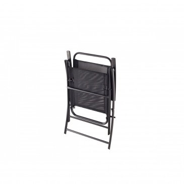 Zestaw 6 krzeseł ogrodowych czarny LIVO