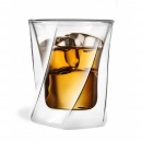 Zestaw 6 szklanek do whisky 300ml i 6 słomek szklanych 20cm białych 7367
