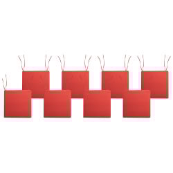 Zestaw 8 poduszek na krzesło ogrodowe SASSARI PREMIUM 46 x 46 cm Czerwony