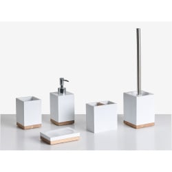 Zestaw akcesoriów łazienkowych 5 elementów TAPICHE Biały Zestaw akcesoriów łazienkowych 5 elementów TAPICHE Biały
