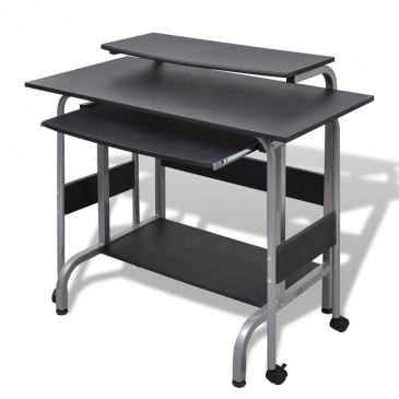 Zestaw biurko komputerowe + stół (Czarne)
