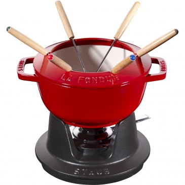 Zestaw do fondue Staub 18 cm Czerwony