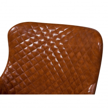 Zestaw do jadalni 2 krzesła Old Style brąz skóra ekologiczna Fischetti