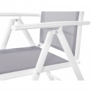 Zestaw do ogrodu 6 krzeseł szare aluminiowe regulowane CATANIA