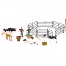 Zestaw farma z figurkami i akcesoriami dla dzieci 3+ rolnicy + zwierzęta + sprzęt