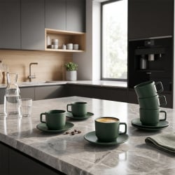 Zestaw filiżanek do espresso 4szt BerlingerHaus Matte Green LP-BH-262