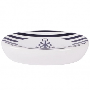 Zestaw łazienkowy ceramiczny biały marynistyczny 4 el.