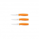 Zestaw noży do obierania 3 szt. Fiskars Functional Form pomarańczowy - POLSKA DYSTRYBUCJA