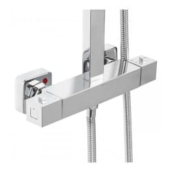 Zestaw prysznicowy bateria termostat duża deszczownica 30 cm chrom - Yoka