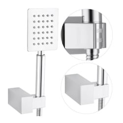Zestaw prysznicowy podtynkowy panel bateria chrom z deszczownicą 30 cm - Yoka