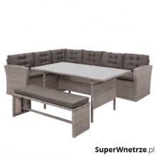 Zestaw wypoczynkowy rattanowy szary Maggio BLmeble