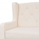 Zestaw wypoczynkowy - sofa i fotel, kremowe