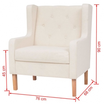 Zestaw wypoczynkowy - sofa i fotel, kremowe